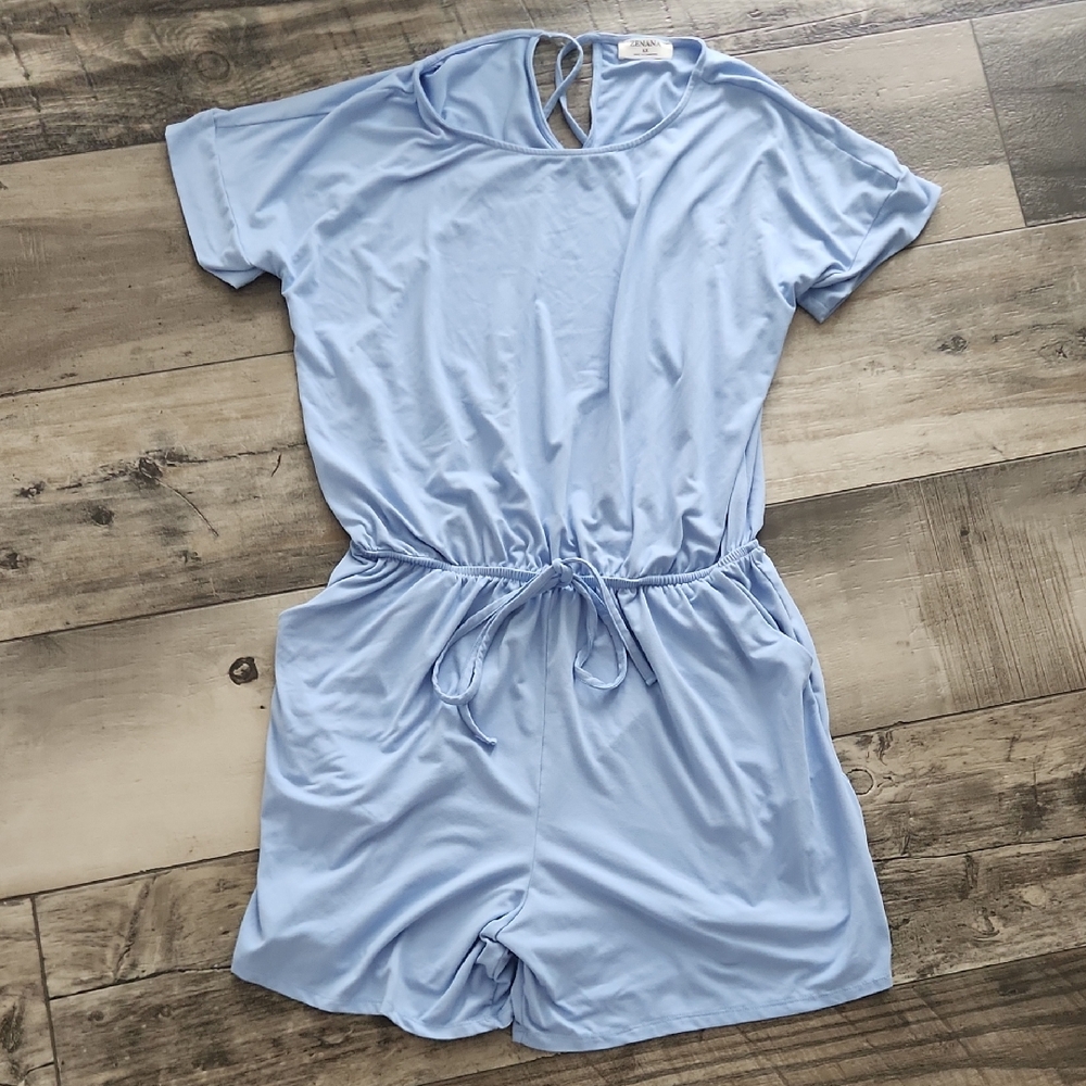 Zenana Blue Romper 1x
